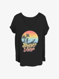 Stranger Things Retro Sun Girls T-Shirt Plus Size