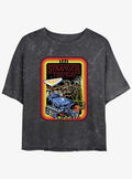 Stranger Things Retro Mash Mineral Wash Crop Girls T-Shirt
