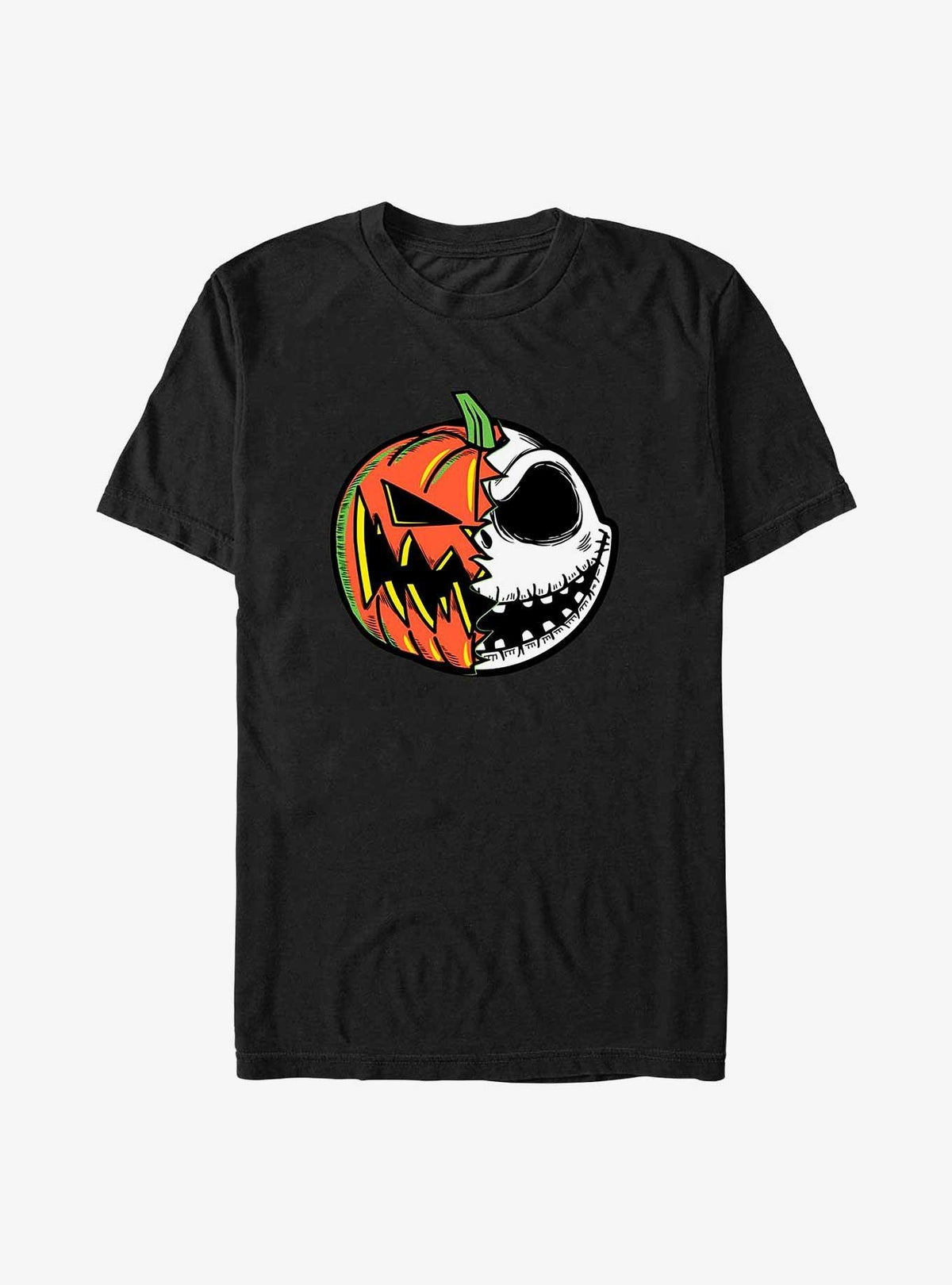 spooky holiday Pumpkin King Jack Split Face T-Shirt