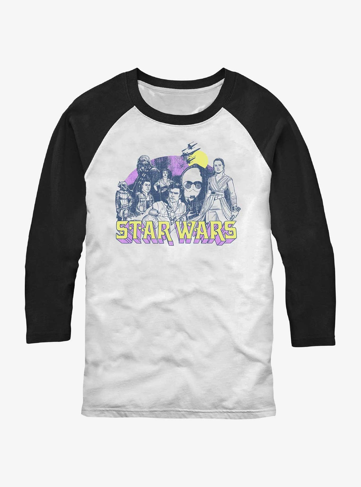 space adventure The Rise of Skywalker Retro Rebel Raglan T-Shirt