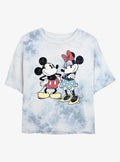 Mickey Mouse Retro Mice Tie-Dye Girls Crop T-Shirt