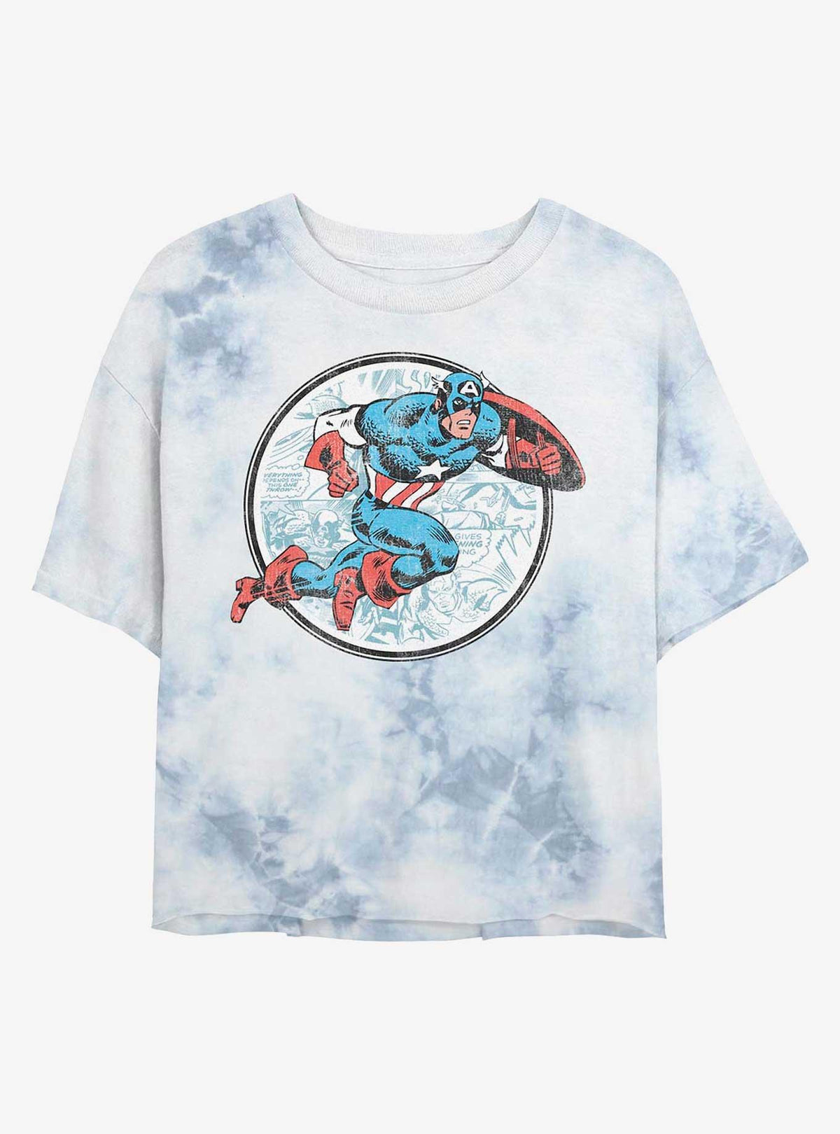 web hero Retro Cap Tie-Dye Girls Crop T-Shirt