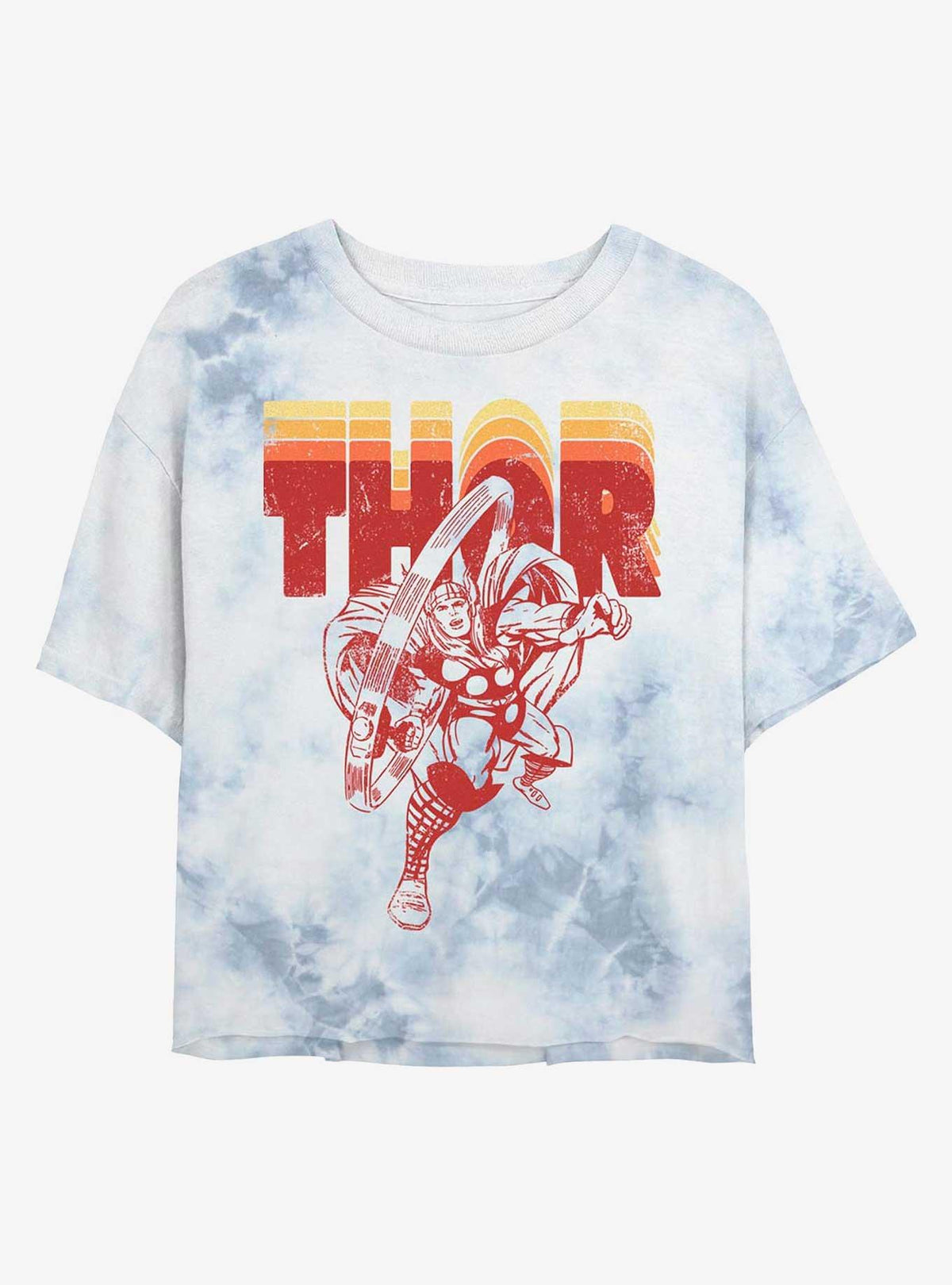 Thor Retro Thor Tie-Dye Girls Crop T-Shirt