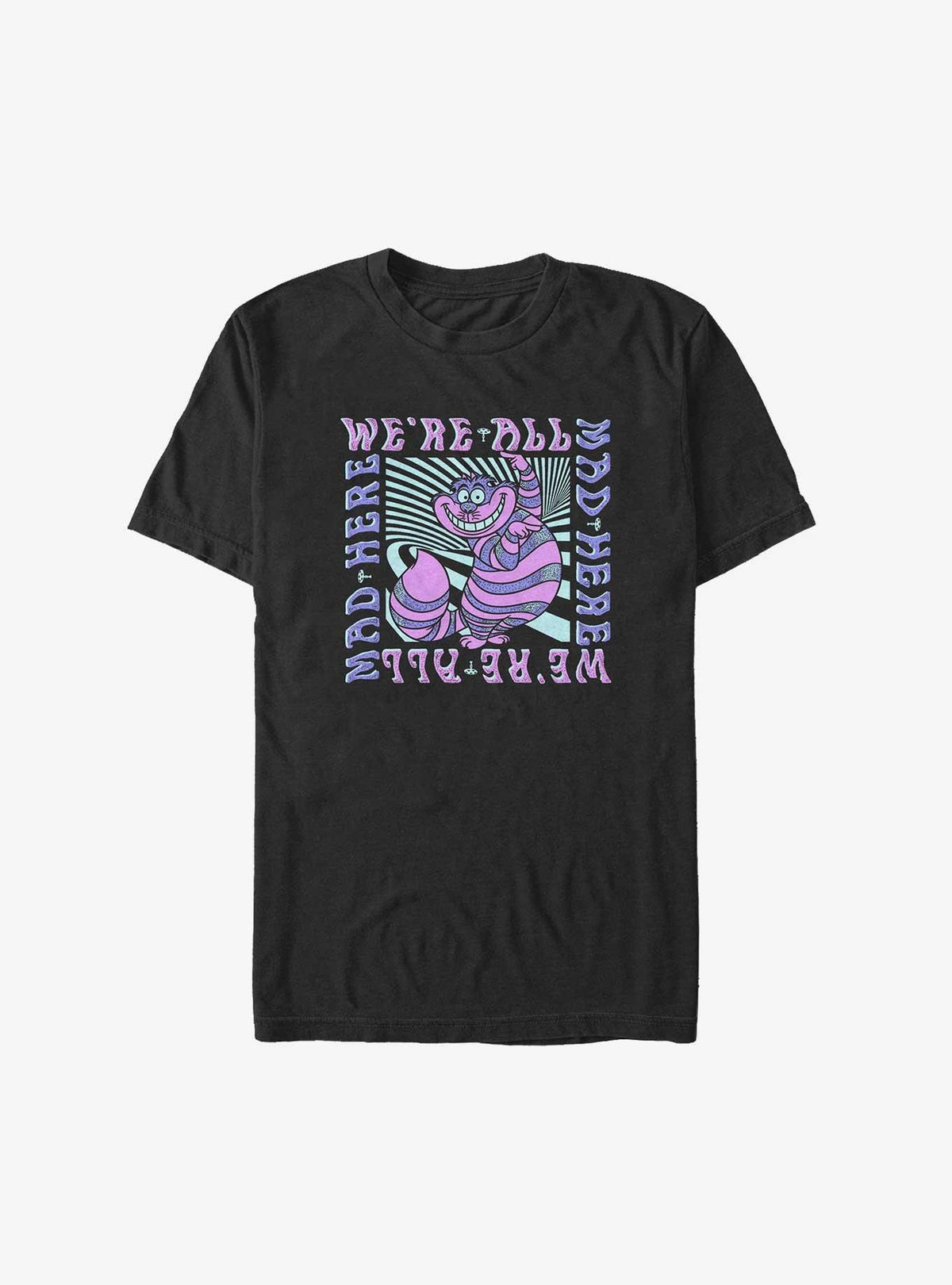 Alice In Wonderland Trippy Cheshire We're All Mad Big Tall T-Shirt