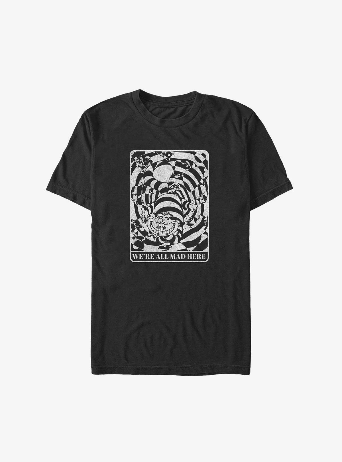 Alice In Wonderland Mad Here Cheshire Card Big Tall T-Shirt