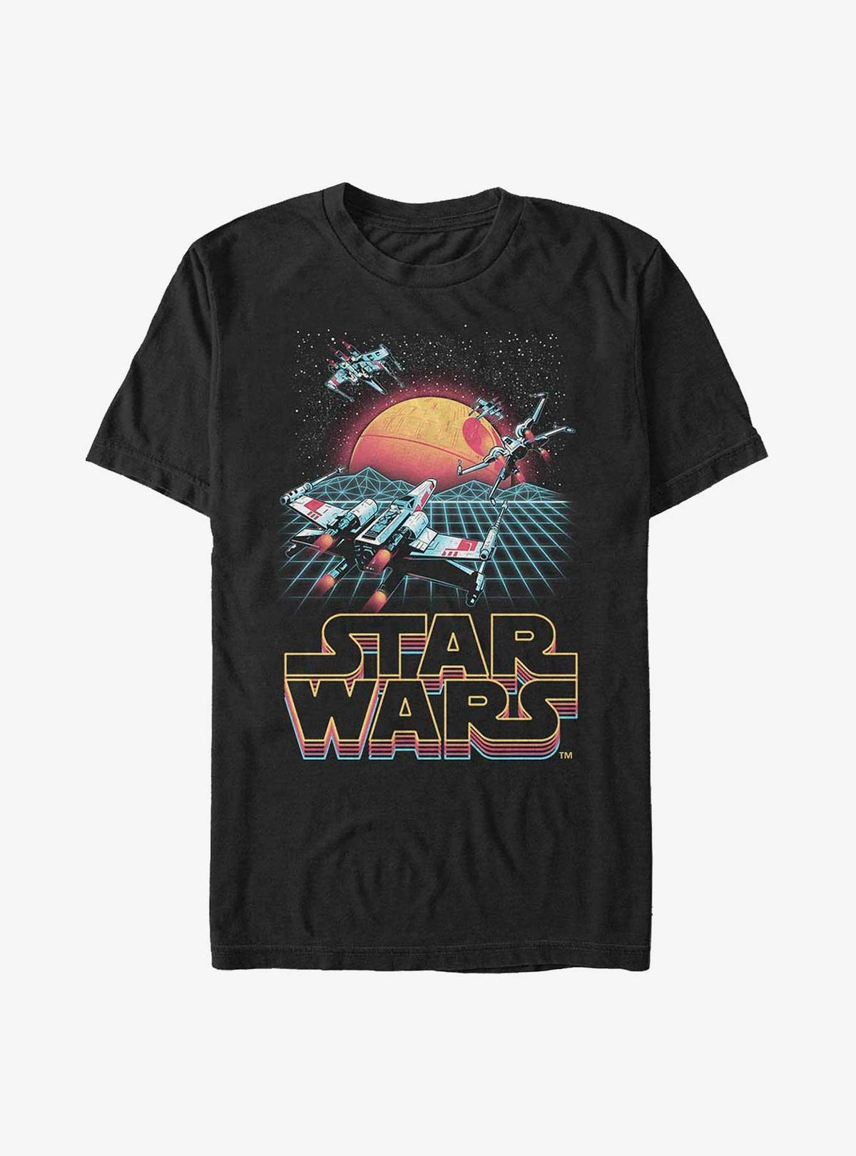space adventure Retro X-Wing Battle T-Shirt
