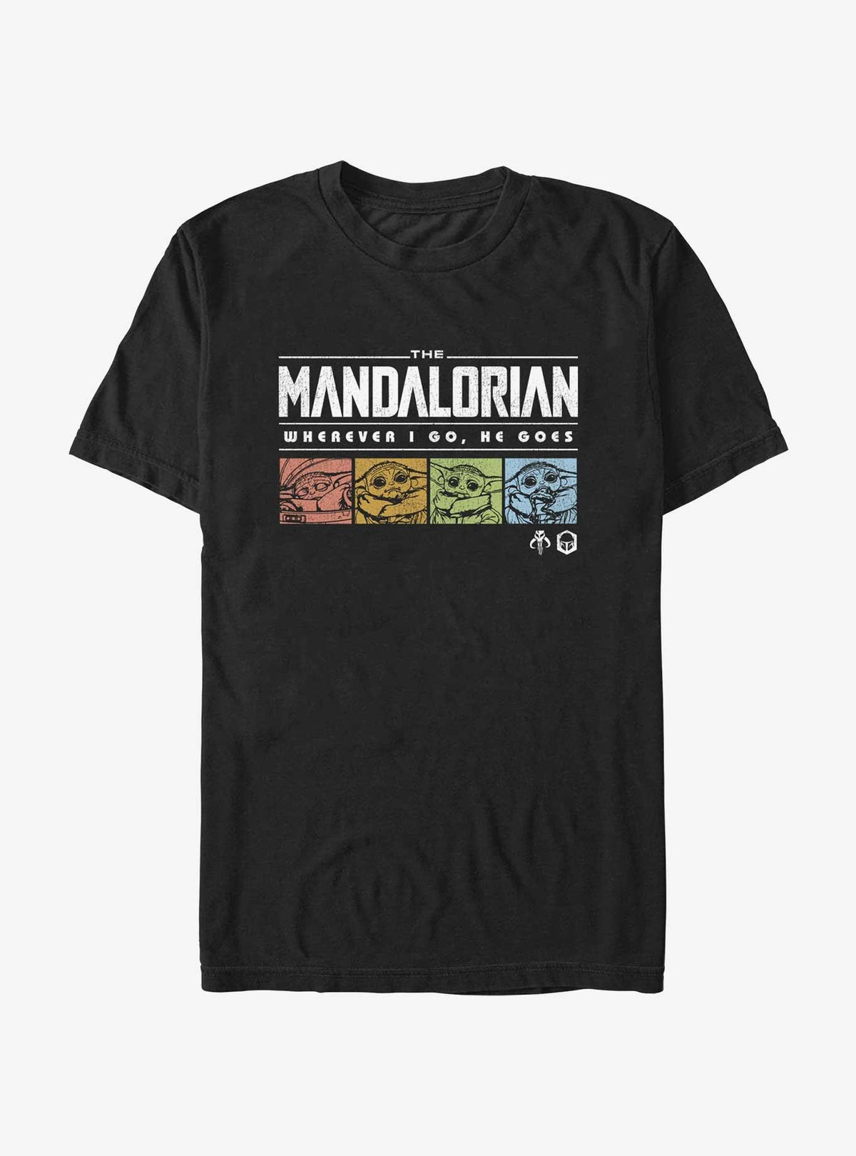 space adventure The Mandalorian Retro Pop Logo T-Shirt