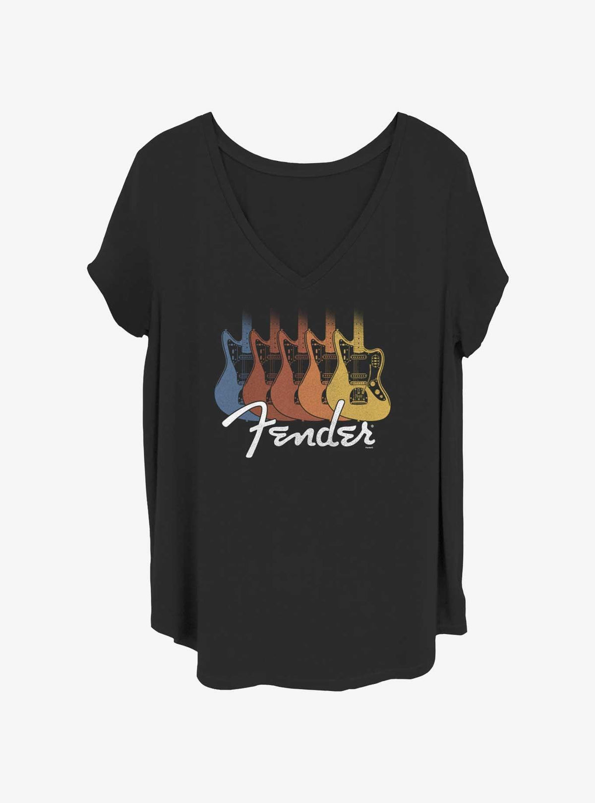Fender Retro Guitar Girls T-Shirt Plus Size