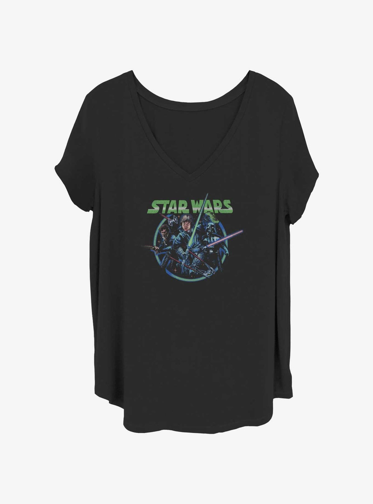 space adventure Retro Group Girls T-Shirt Plus Size