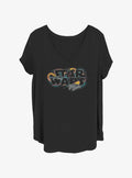 space adventure Retro Space Logo Girls T-Shirt Plus Size