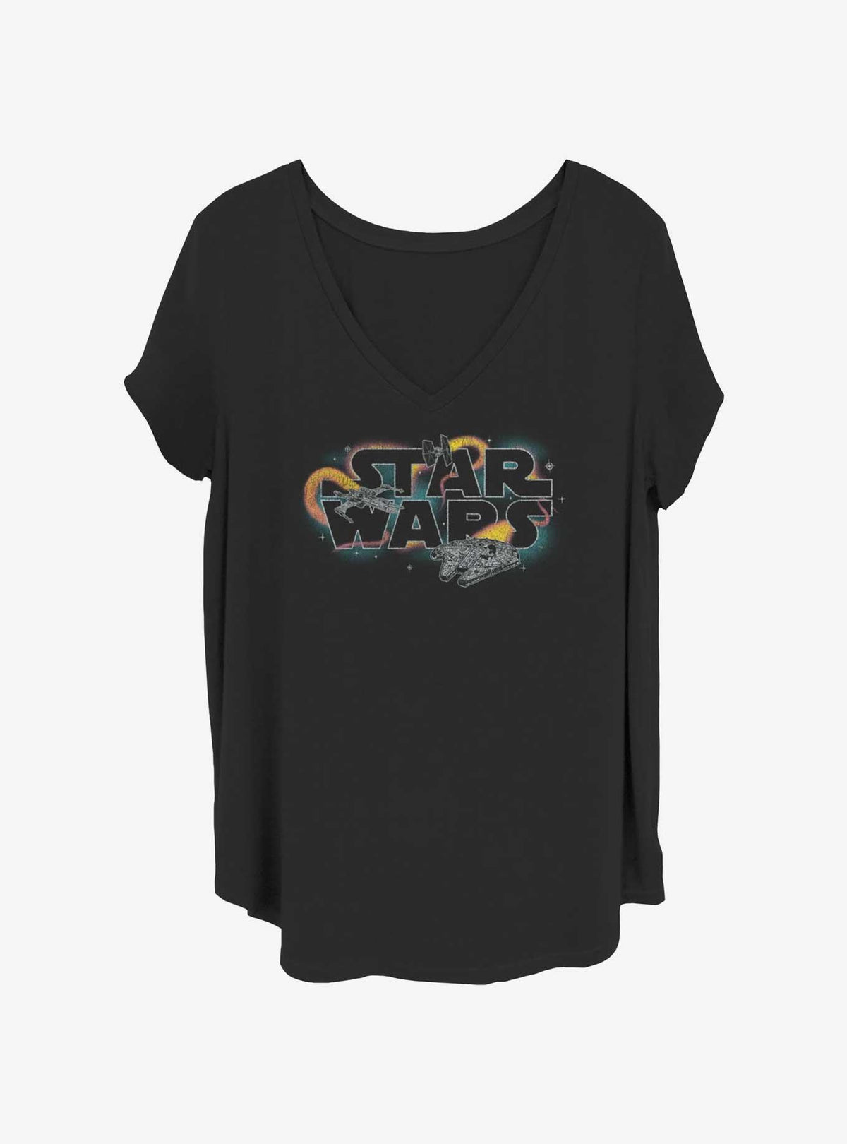 space adventure Retro Space Logo Girls T-Shirt Plus Size