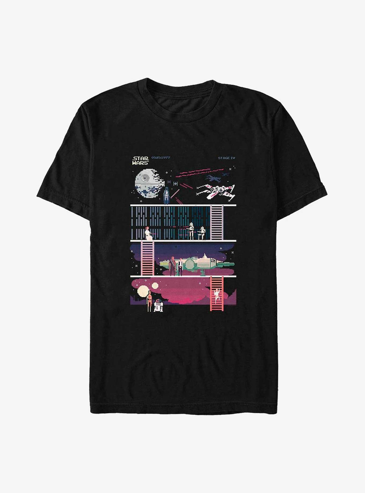 space adventure Pixel Game Level IV Big Tall T-Shirt