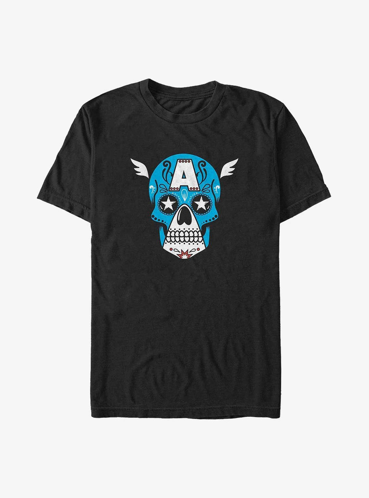 Captain America Sugar Skull Big Tall T-Shirt