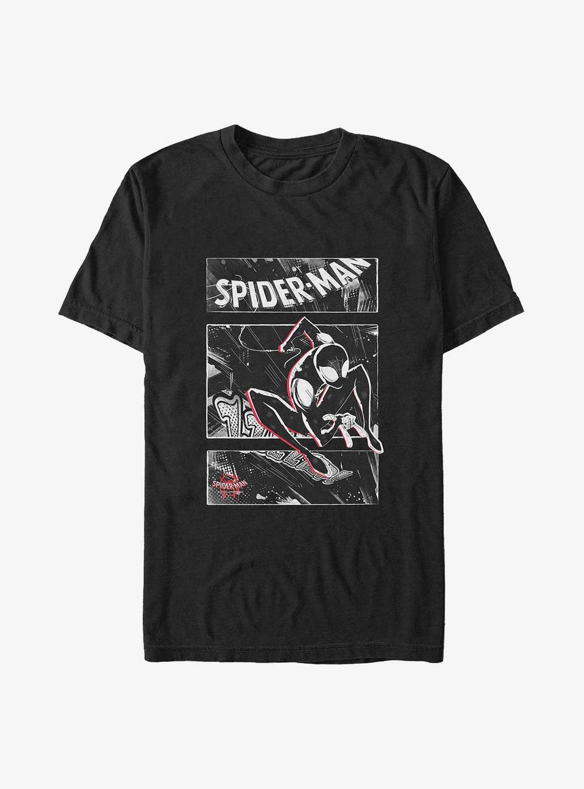web hero Miles Morales Swinging Panels Big Tall T-Shirt