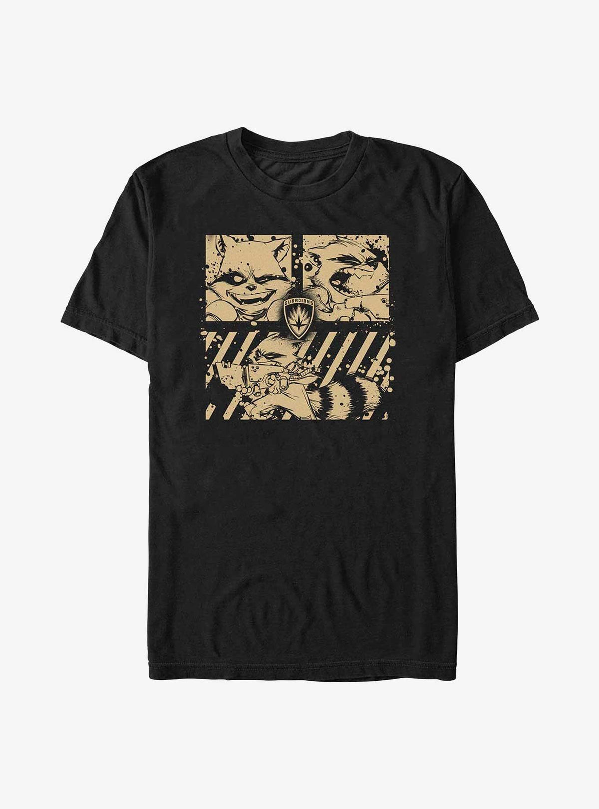Guardians of the Galaxy Rocket Raccoon Panels Big Tall T-Shirt