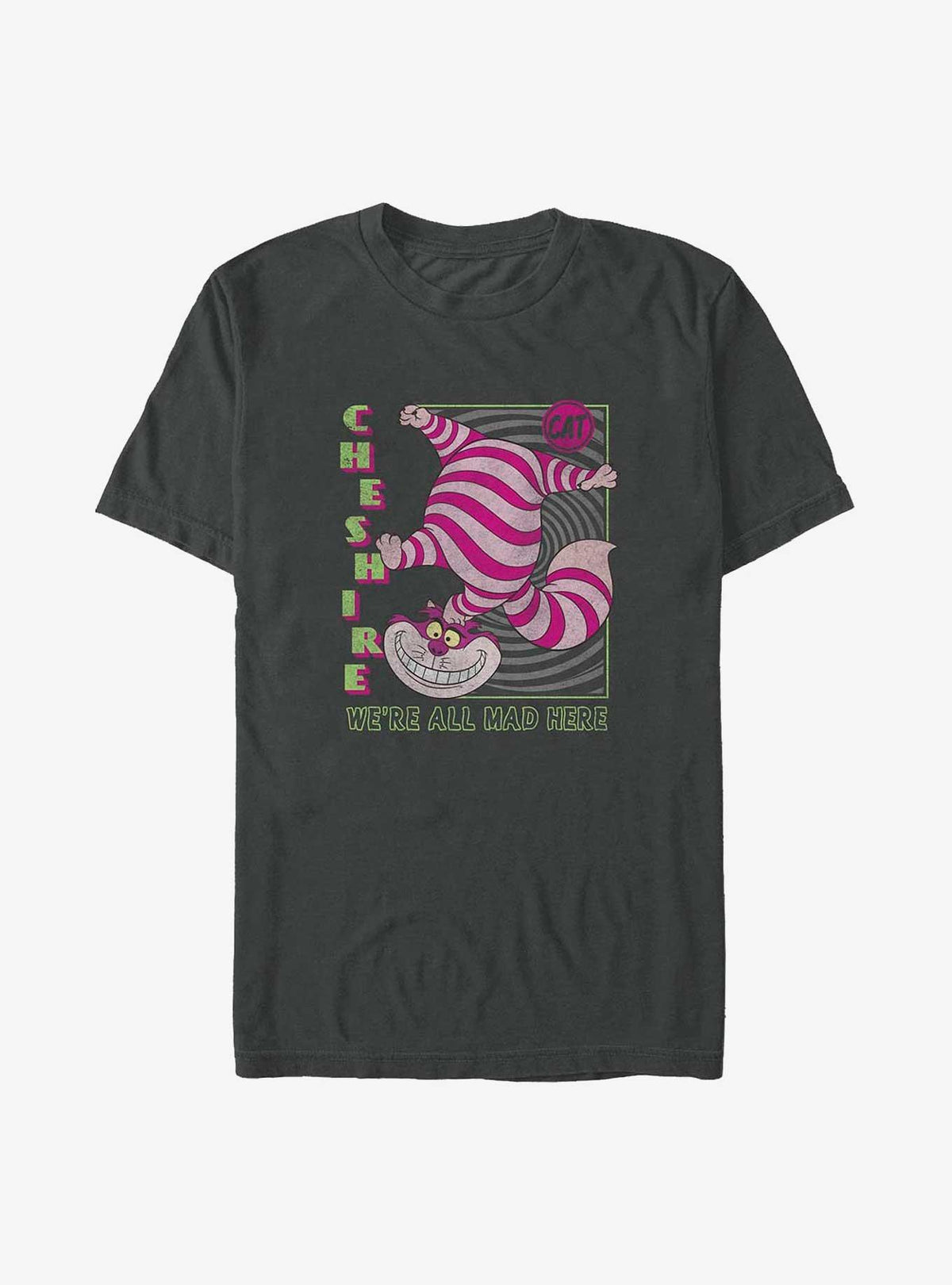 Alice in Wonderland Cheshire We're All Made Here Poster Big Tall T-Shirt