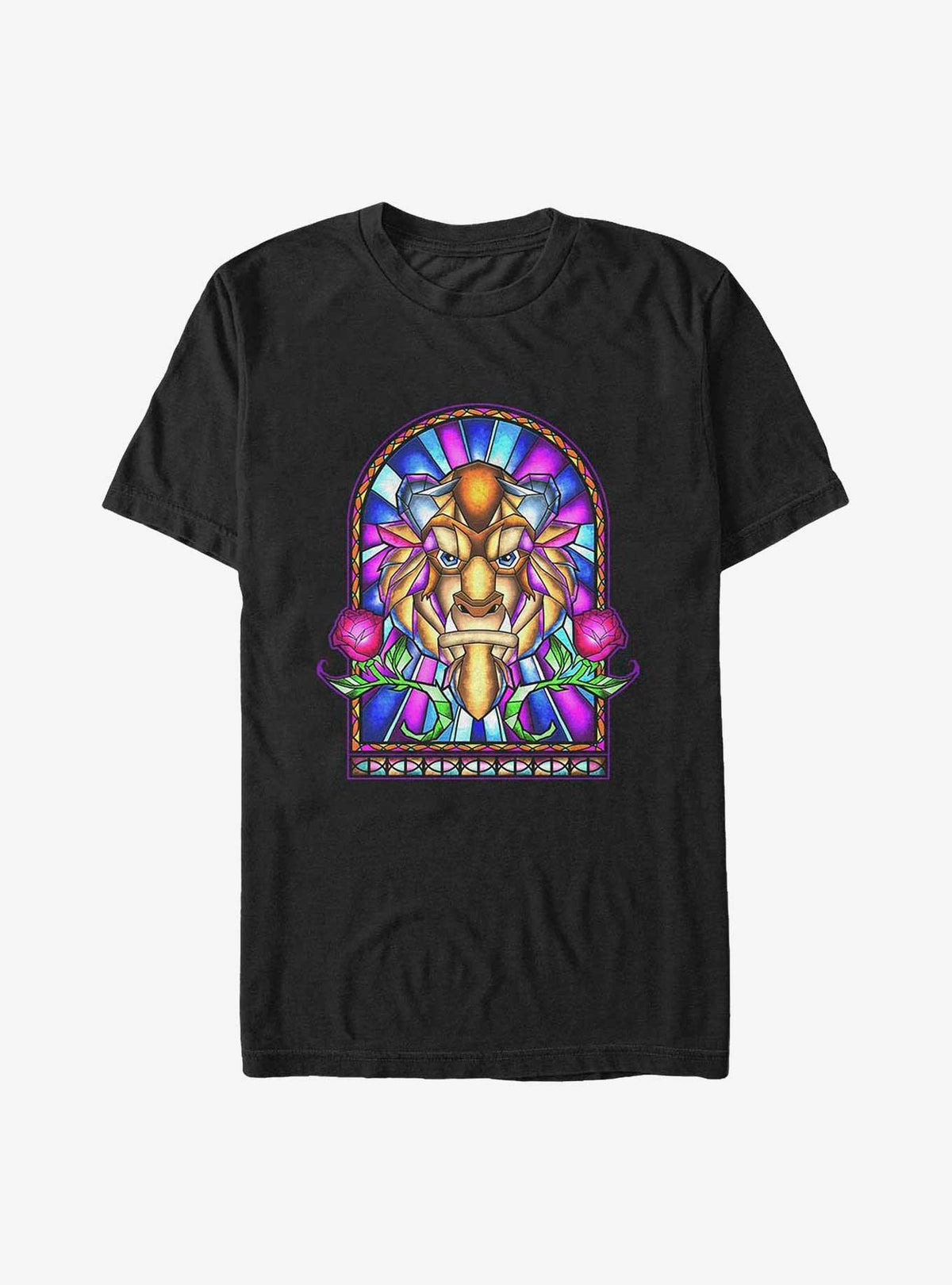 Beauty and the Beast Stained Glass Beast Big Tall T-Shirt