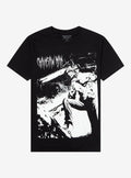 dark anime Jumbo Denji Black White T-Shirt