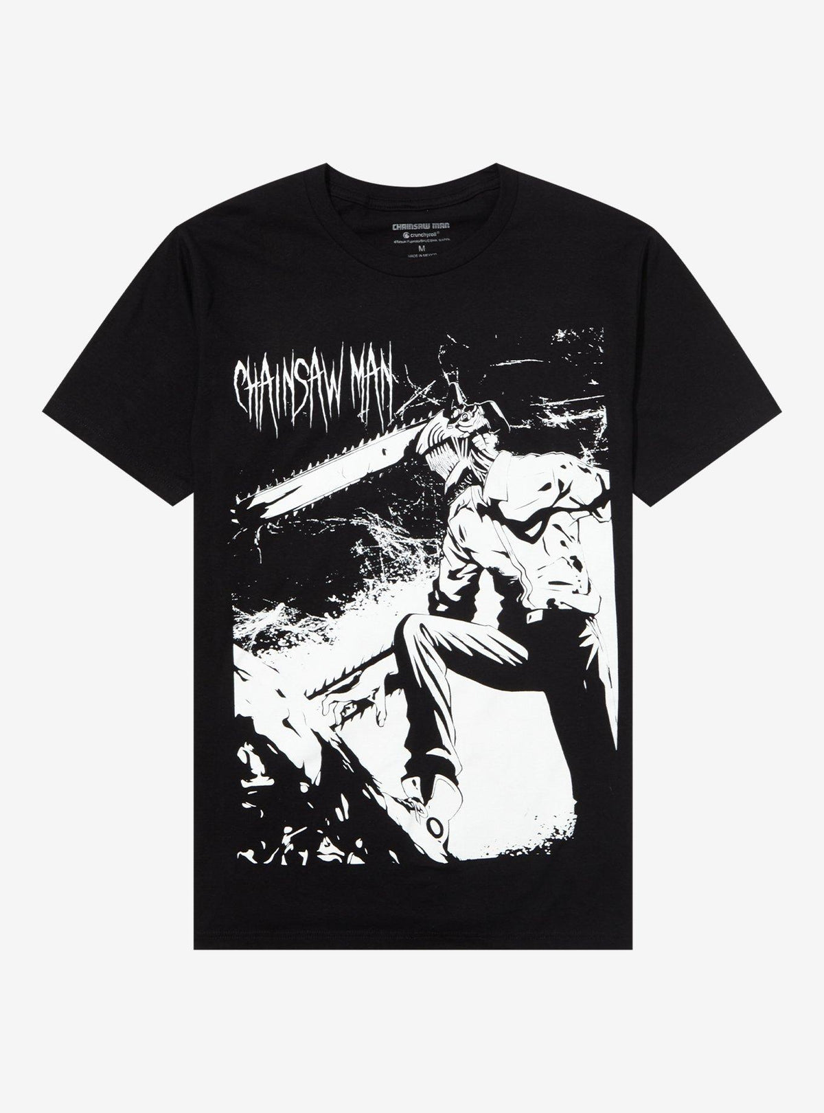 dark anime Jumbo Denji Black White T-Shirt
