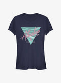 The Little Mermaid Retro Atlantica 89 Logo Girls T-Shirt