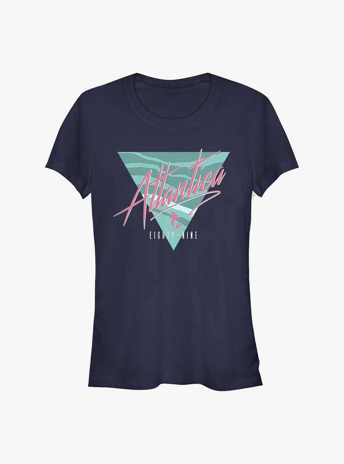 The Little Mermaid Retro Atlantica 89 Logo Girls T-Shirt
