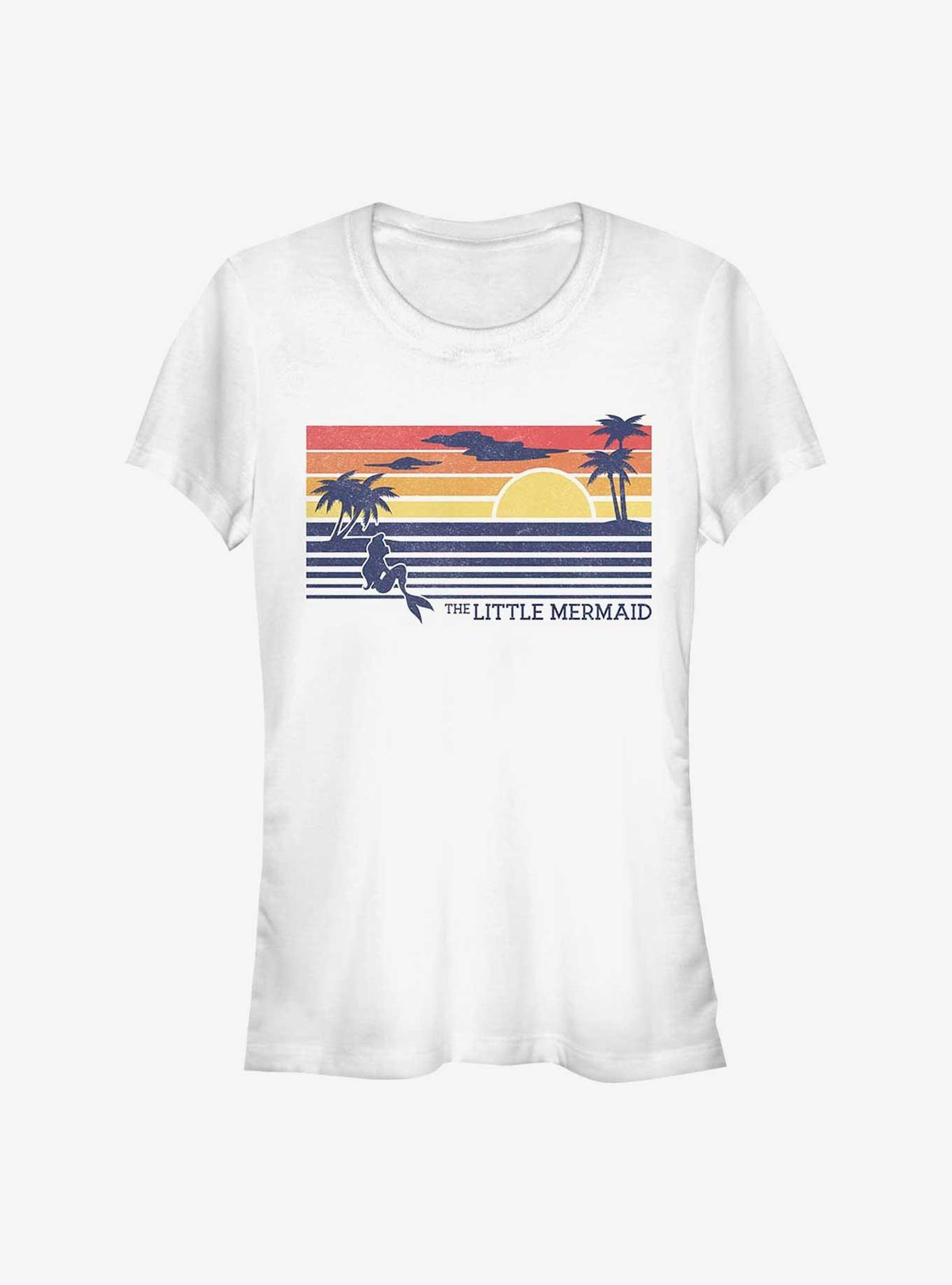 The Little Mermaid Graphic Sunset Girls T-Shirt