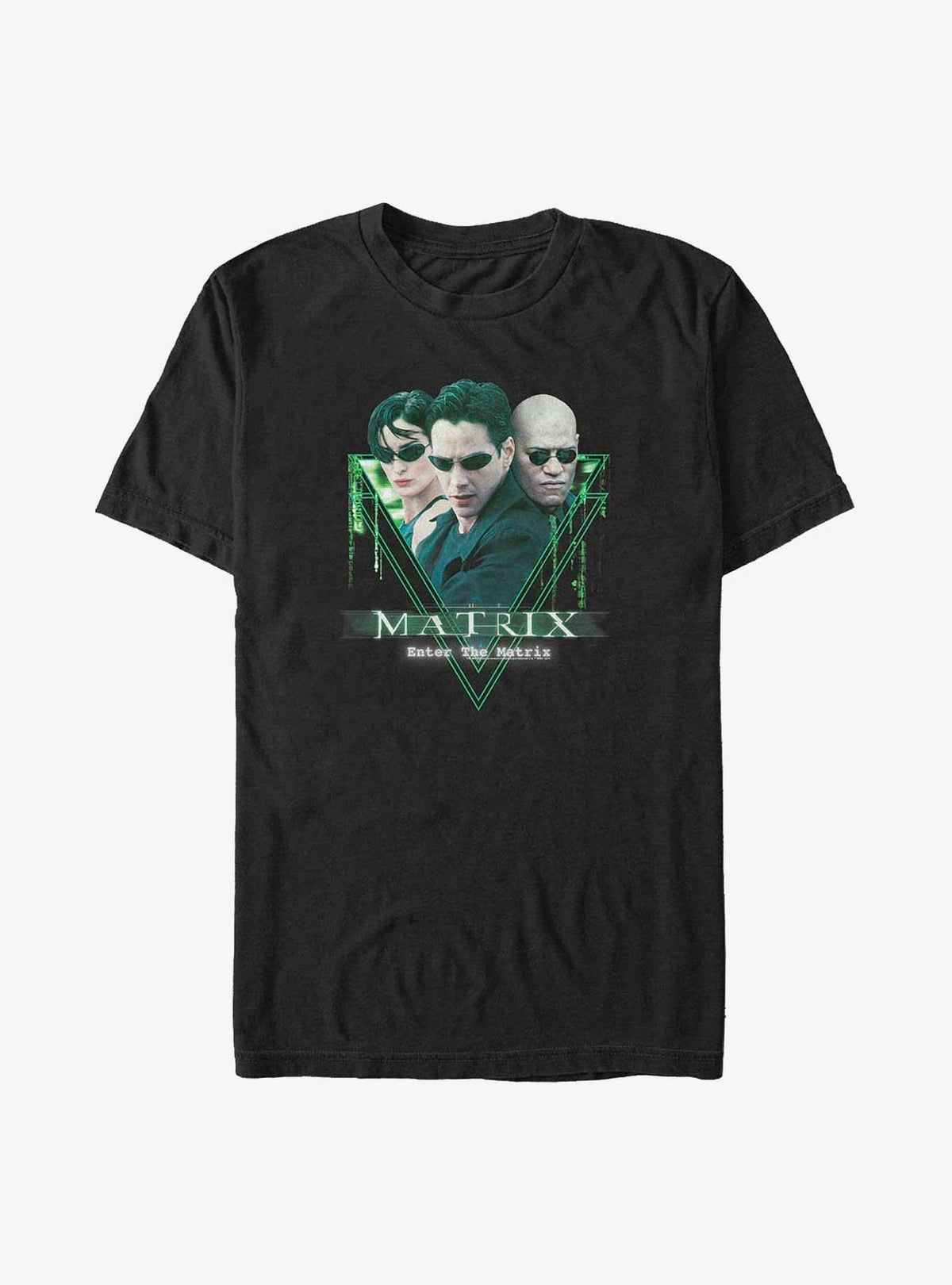 The Matrix Neo Trinity and Morpheus Logo Big Tall T-Shirt