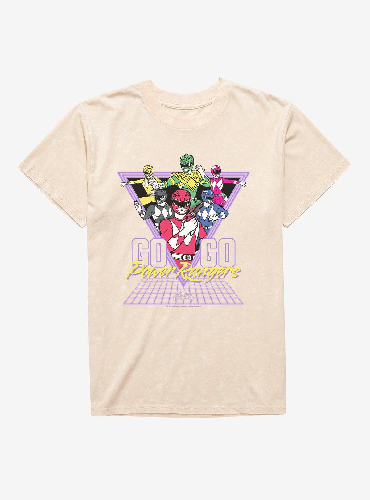 Mighty Morphin color hero team Go color hero team Retro Mineral Wash T-Shirt