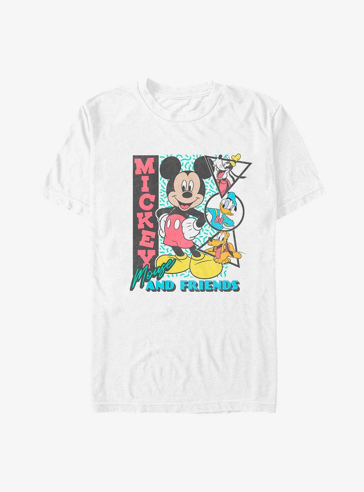 Mickey Mouse Friends Retro Shapes Big Tall T-Shirt