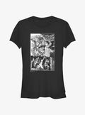 dark fantasy anime Eren Yeager Manga Collage Girls T-Shirt