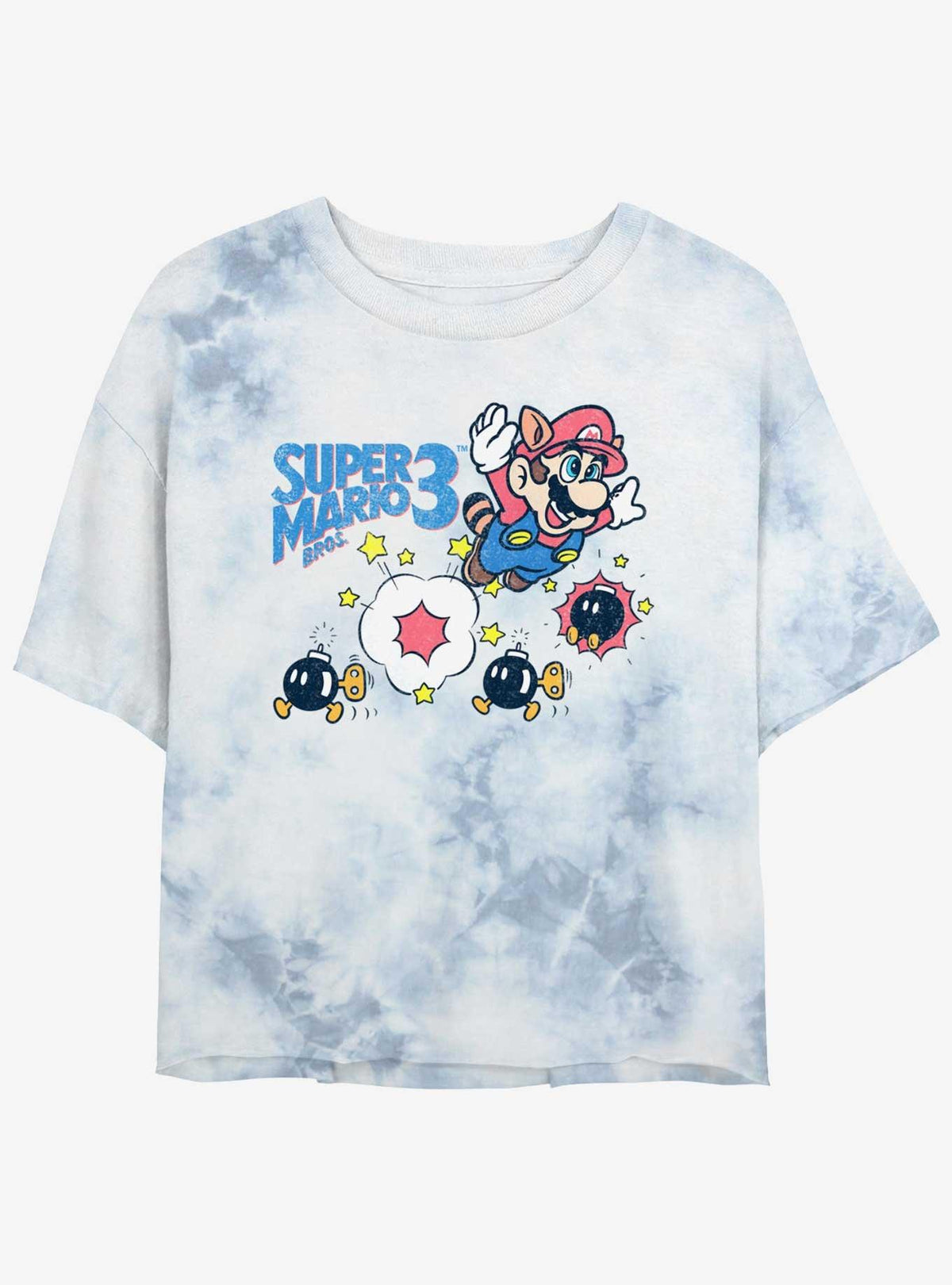 Nintendo retro platform gamer Retro Summer Tie-Dye Girls Crop T-Shirt