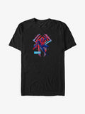 web hero Across The Spider-Verse Glitchy Miguel O'Hara 2099 Symbol Big Tall T-Shirt
