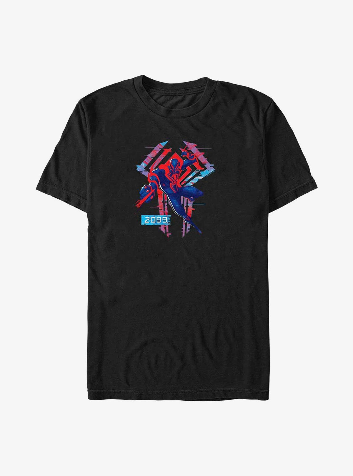 web hero Across The Spider-Verse Glitchy Miguel O'Hara 2099 Symbol Big Tall T-Shirt