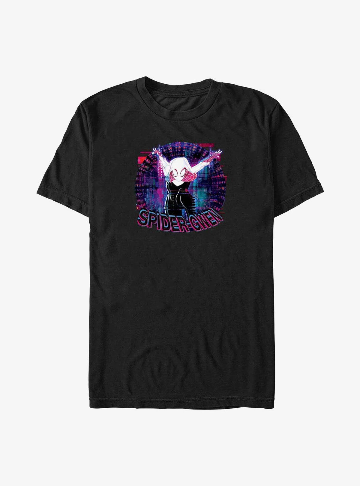 web hero Across The Spider-Verse Spider-Gwen Glitch Big Tall T-Shirt