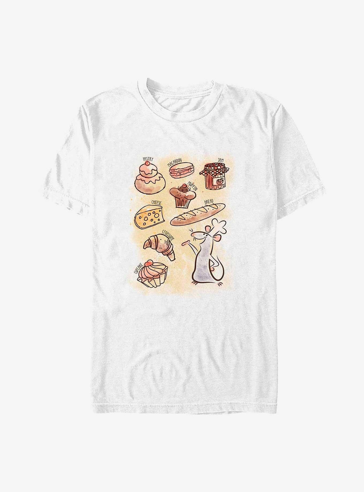 Ratatouille Watercolor Pastries Big Tall T-Shirt