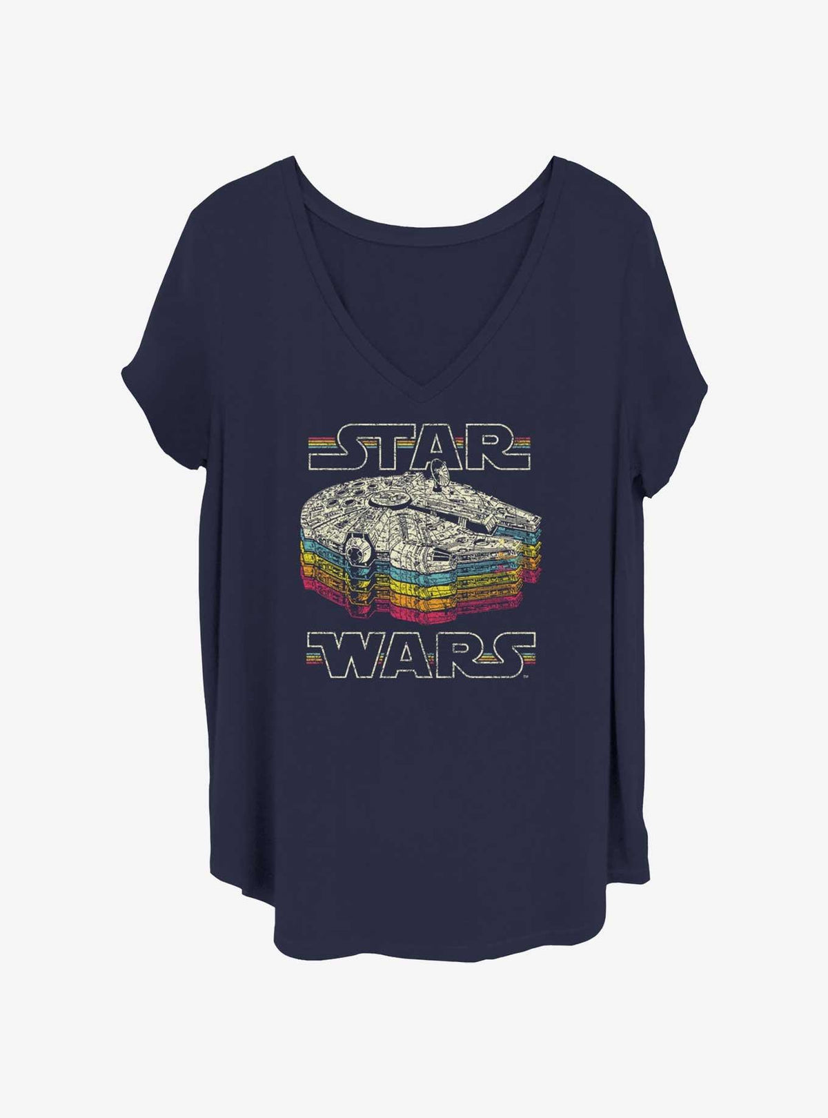 space adventure Retro Color Girls T-Shirt Plus Size 2