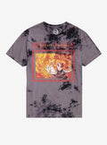 anime swordsman Kimetsu No Yaiba Rengoku Flames Tie-Dye T-Shirt