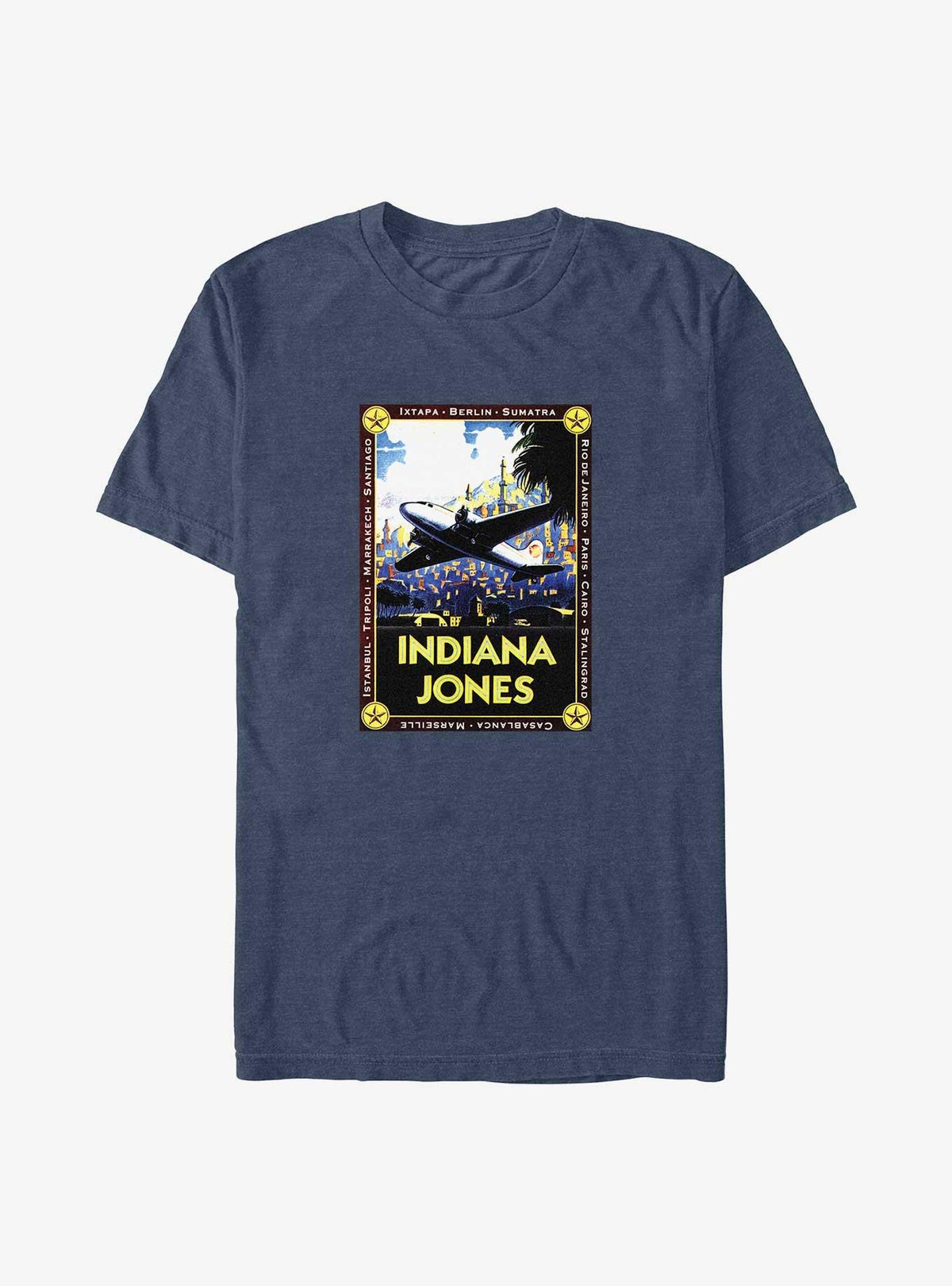 Indiana Jones Cities Postal Big Tall T-Shirt