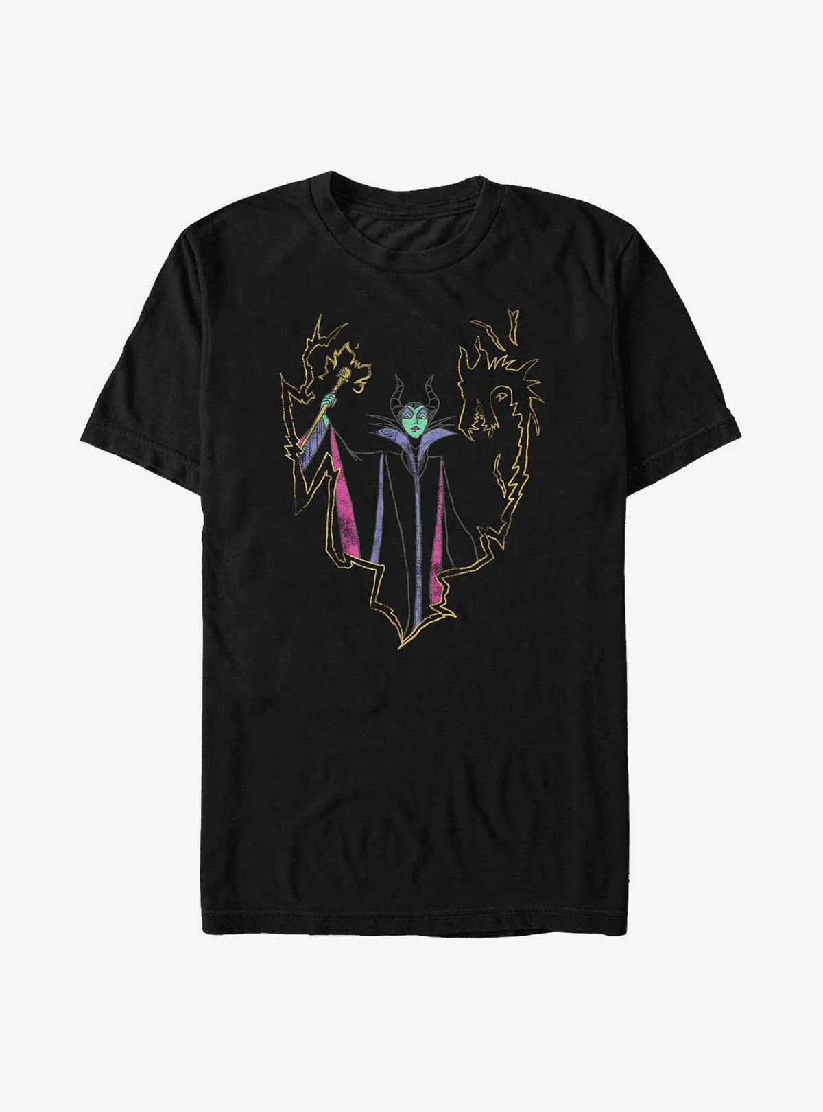 Sleeping Beauty Maleficent Drawn Out Dragon Big Tall T-Shirt