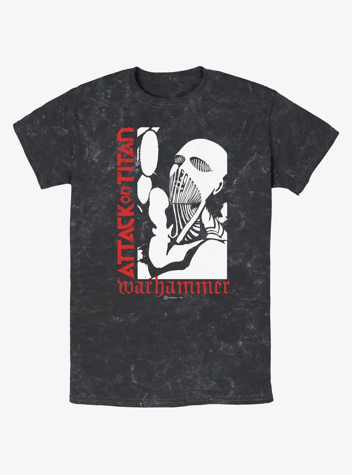 dark fantasy anime War Hammer Titan Mineral Wash T-Shirt