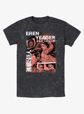 dark fantasy anime Eren Yeager Collage Mineral Wash T-Shirt