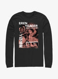 dark fantasy anime Eren Yeager Collage Long-Sleeve T-Shirt