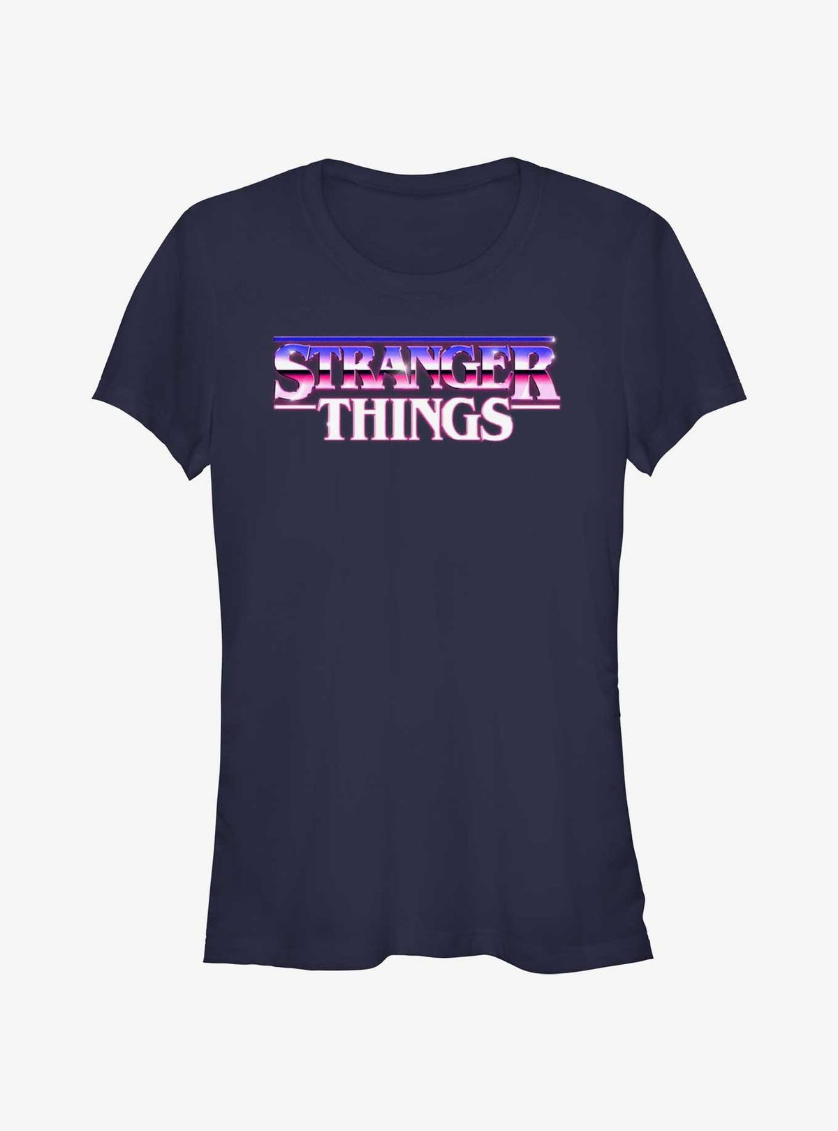 Stranger Things Metal Retro Logo Girls T-Shirt 2