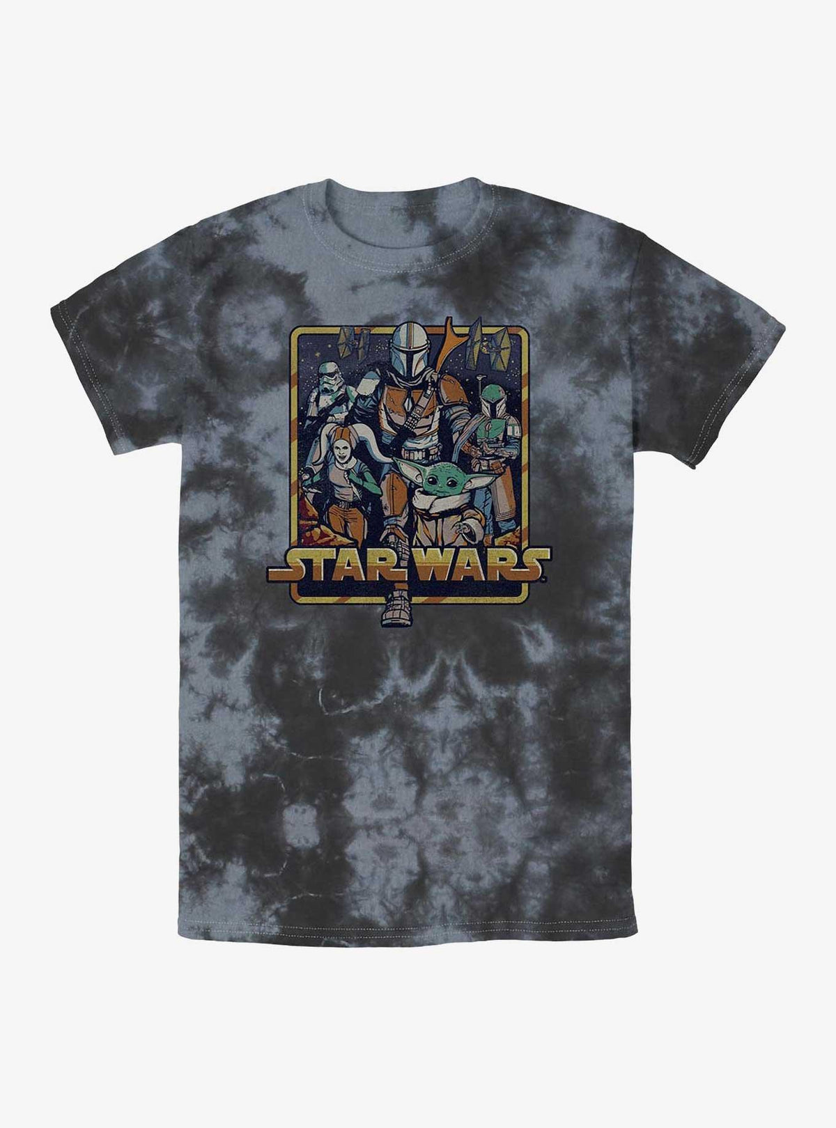 space adventure The Mandalorian Retro Mandalorian Tie-Dye T-Shirt