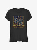 space adventure The Mandalorian Retro Mandalorian Girls T-Shirt