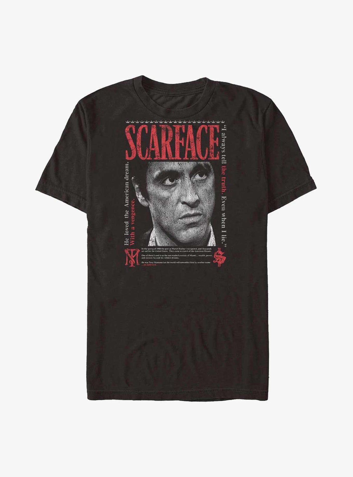 Scarface Stare Down Big Tall T-Shirt