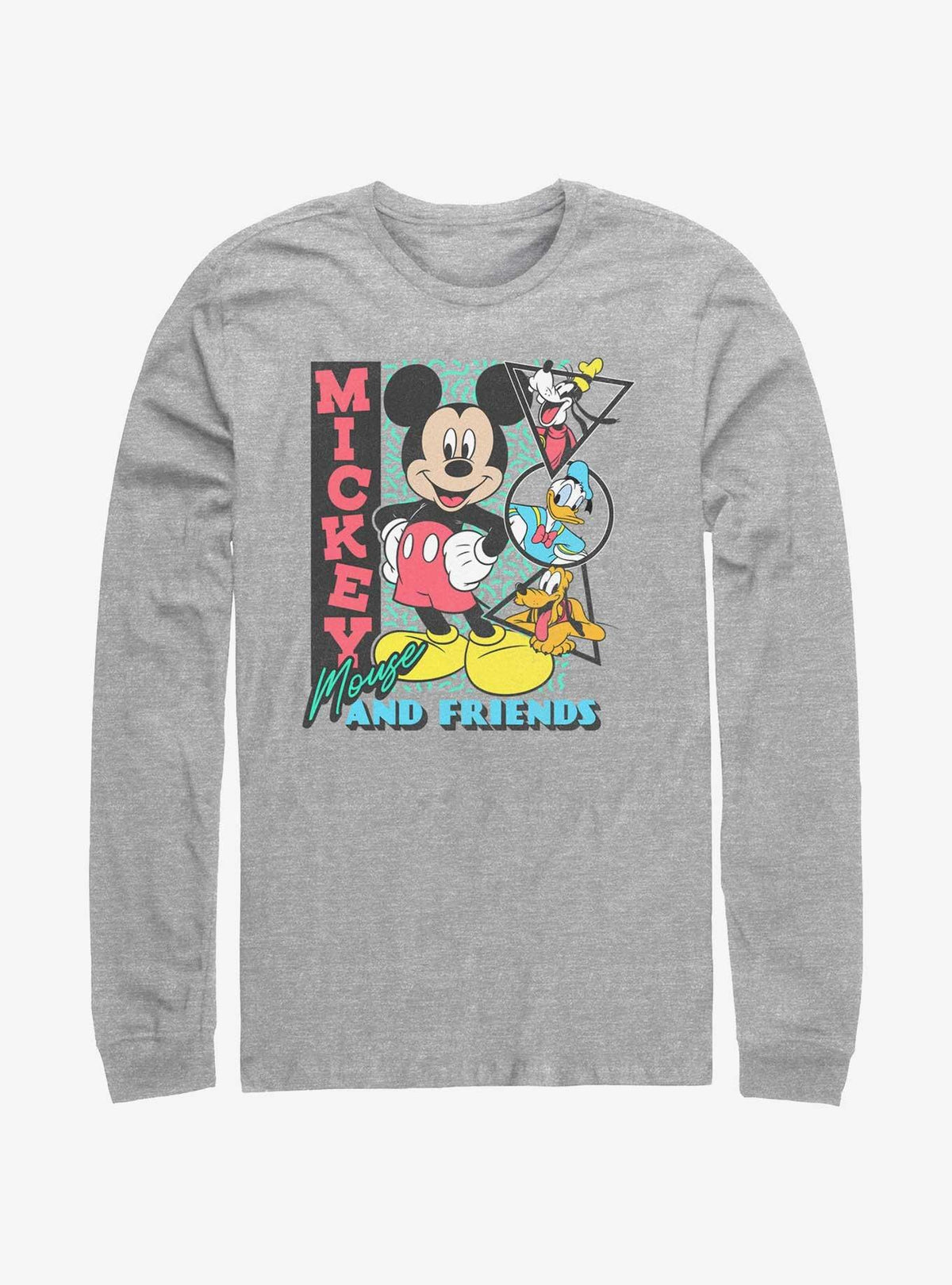 Mickey Mouse Friends Retro Shapes Long-Sleeve T-Shirt
