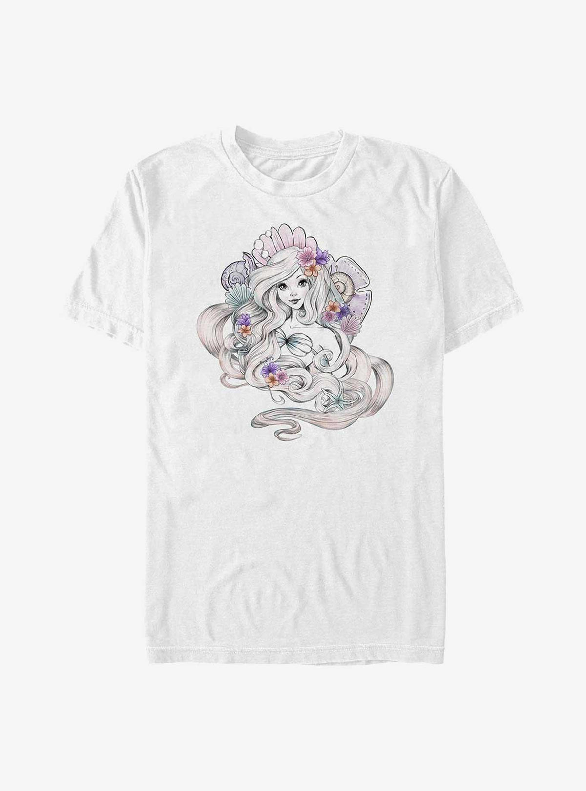 The Little Mermaid Ariel Mermaid Shells Big Tall T-Shirt