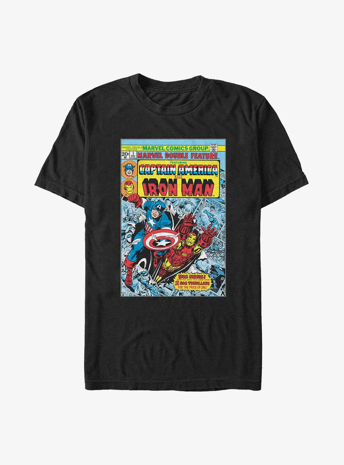 Avengers Captain America Iron Man Big Tall T-Shirt