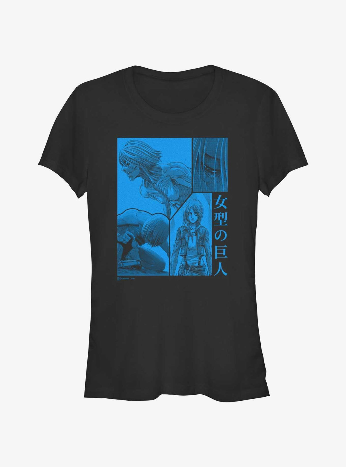 dark fantasy anime Female Titan Collage Girls T-Shirt